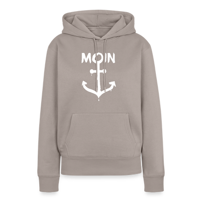 Damen Premium Hoodie - Moin Anker (weiss) - Taupe