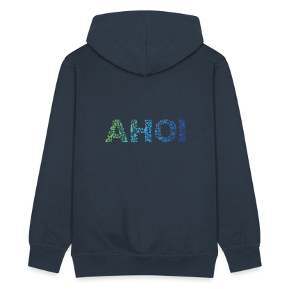 Herren Premium Kapuzenjacke - Ahoi doodles - Navy