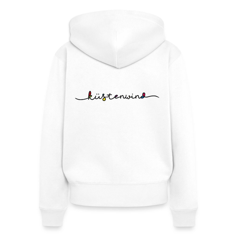 Küstenwind - Damen Premium Kapuzenjacke - Weiß