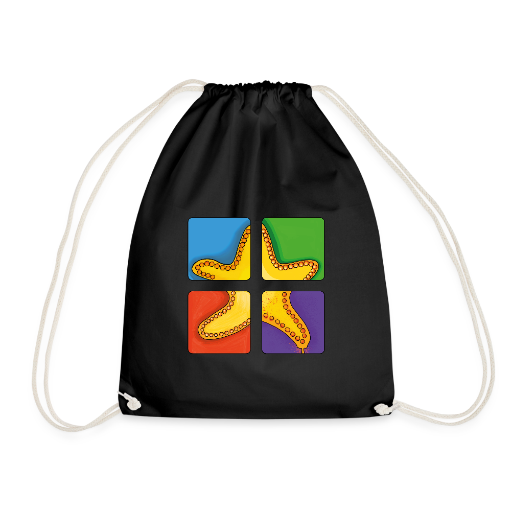 Turnbeutel - Seestern - Schwarz