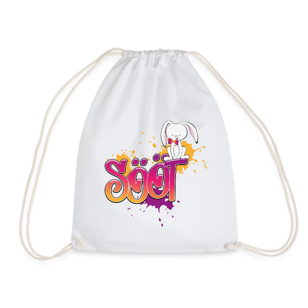 Turnbeutel - sööt Haas - Weiß