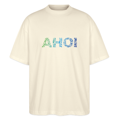 Unisex Oversize Bio-T-Shirt  - Ahoi doodles - Weißgrau
