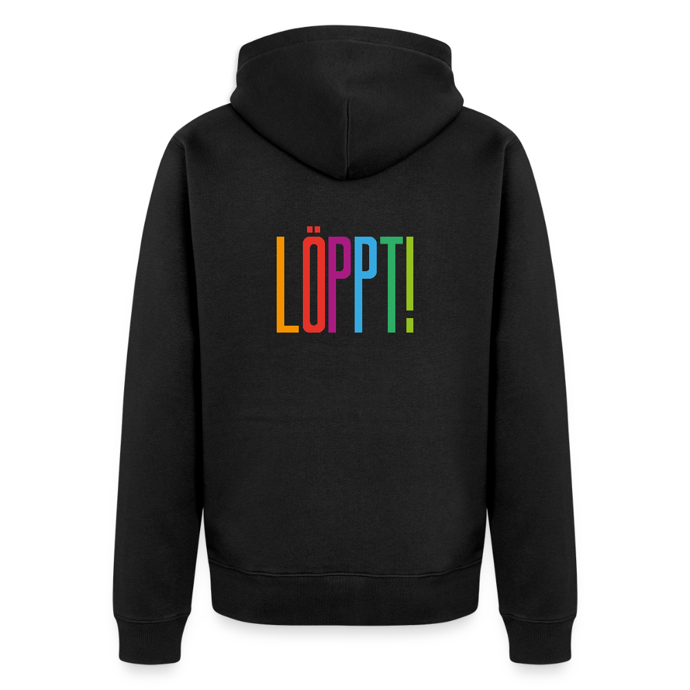 Herren Premium Kapuzenjacke - Löppt! - Schwarz