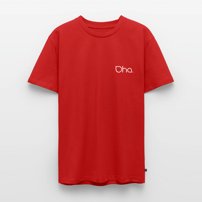 Oha - Herren Premium T-Shirt (weiß) - Rot