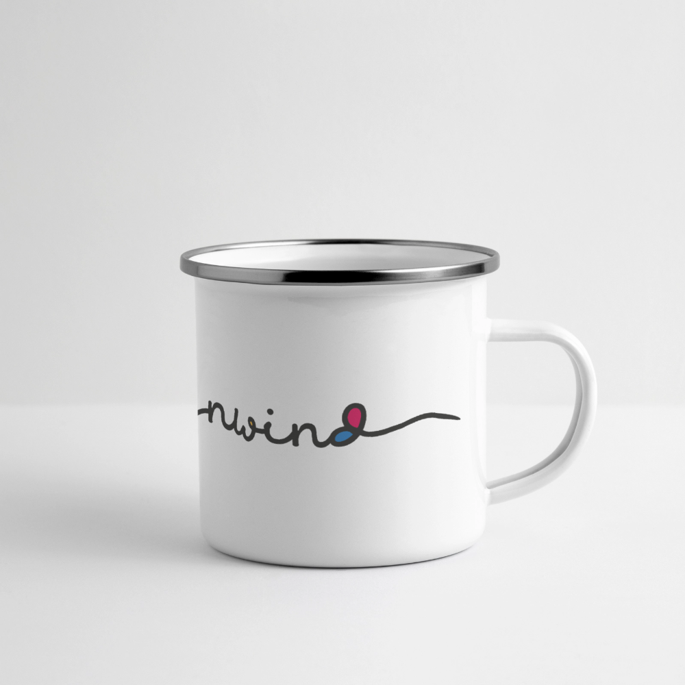 Küstenwind - Panorama Emaille-Tasse - Weiß