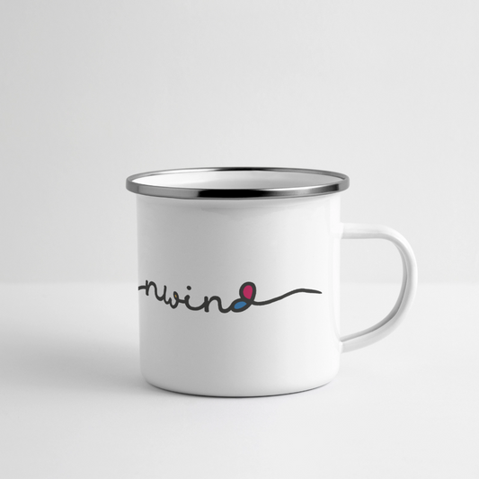 Küstenwind - Panorama Emaille-Tasse - Weiß