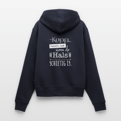 Damen Premium Kapuzenjacke - Kopp hooch (weiss) - Navy