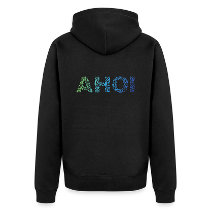 Herren Premium Kapuzenjacke - Ahoi doodles - Schwarz