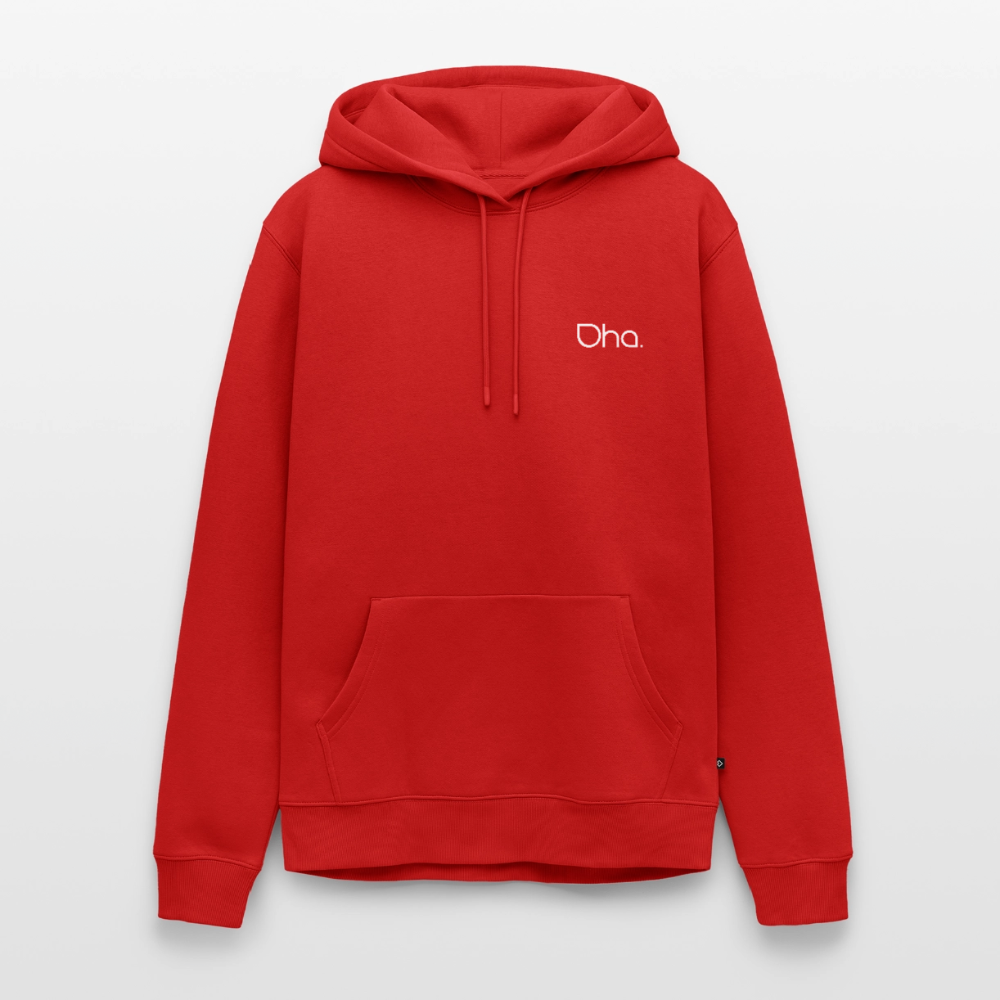 Oha (weiß) - Herren Premium Hoodie - Rot