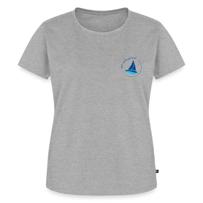 Damen Premium Bio T-Shirt - Küstenglück - Grau meliert