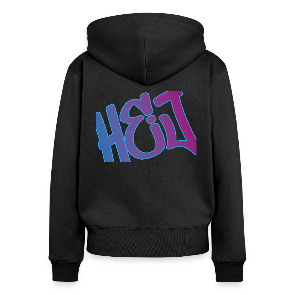 Damen Premium Kapuzenjacke - Hej - Schwarz