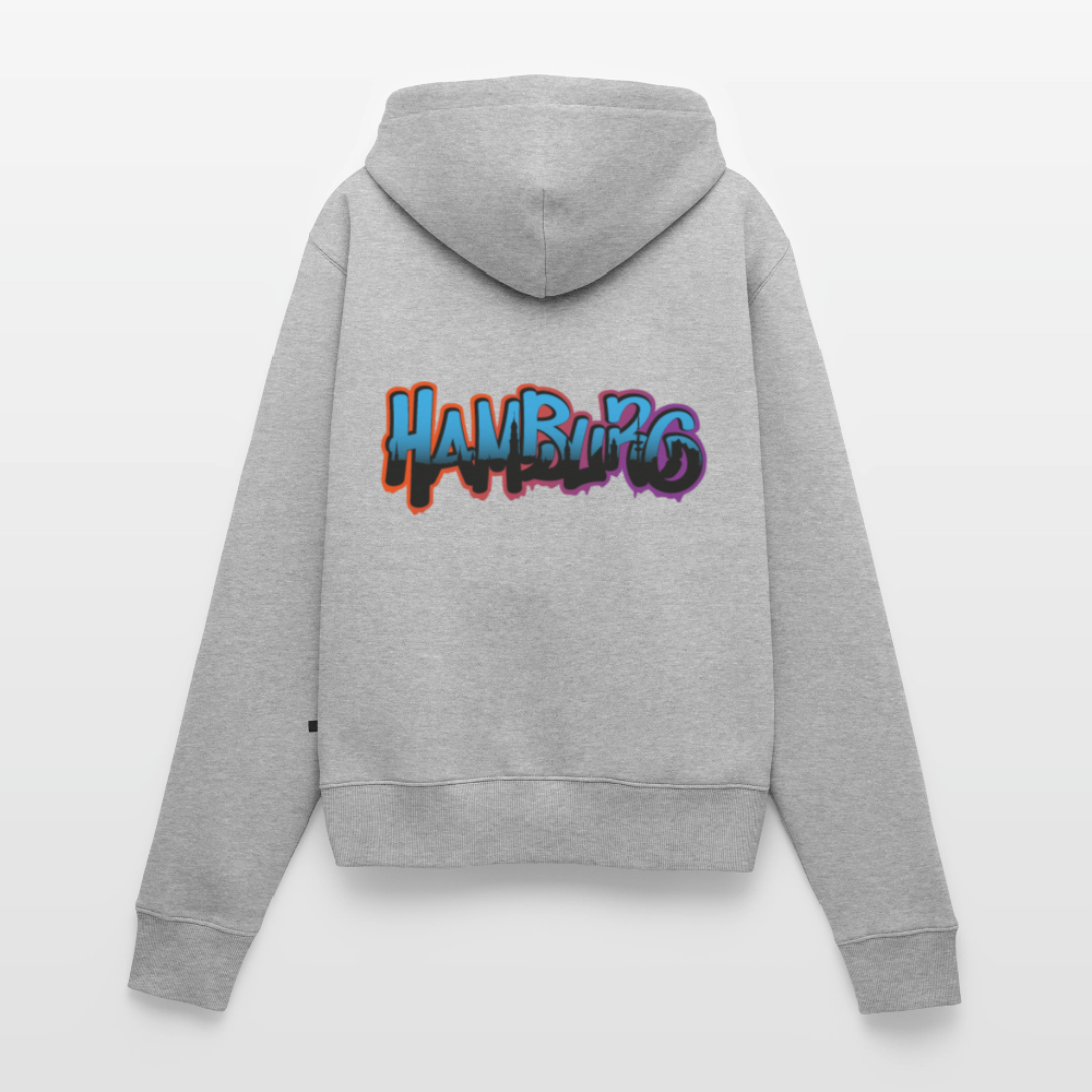 Damen Premium Kapuzenjacke - Hamburg - Grau meliert