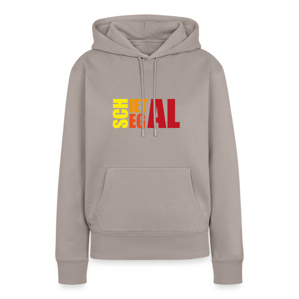 Damen Premium Hoodie - Schietegal - Taupe