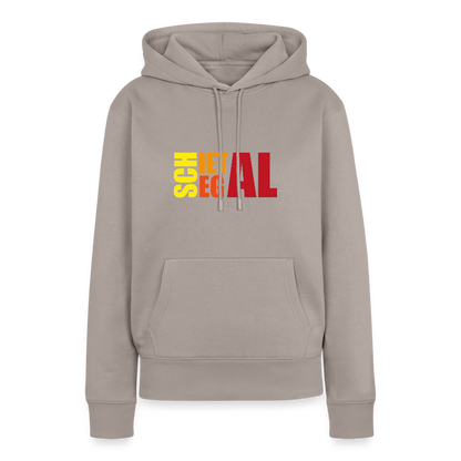 Damen Premium Hoodie - Schietegal - Taupe