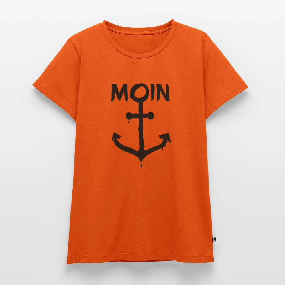 Damen Premium Bio T-Shirt - Moin Anker - Orange 