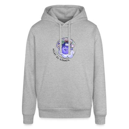 Nicht zu zähmen - Unisex Bio-Hoodie - Grau meliert