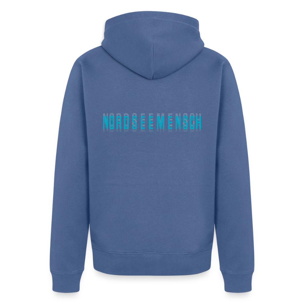 Nordseemensch - Herren Premium Kapuzenjacke - Taubenblau