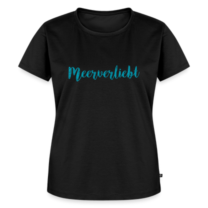 Damen Premium Bio T-Shirt - Meerverliebt - Schwarz