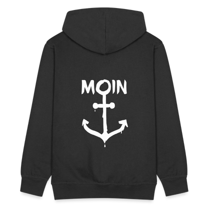 Herren Premium Kapuzenjacke - Moin Anker (weiss) - Schwarz