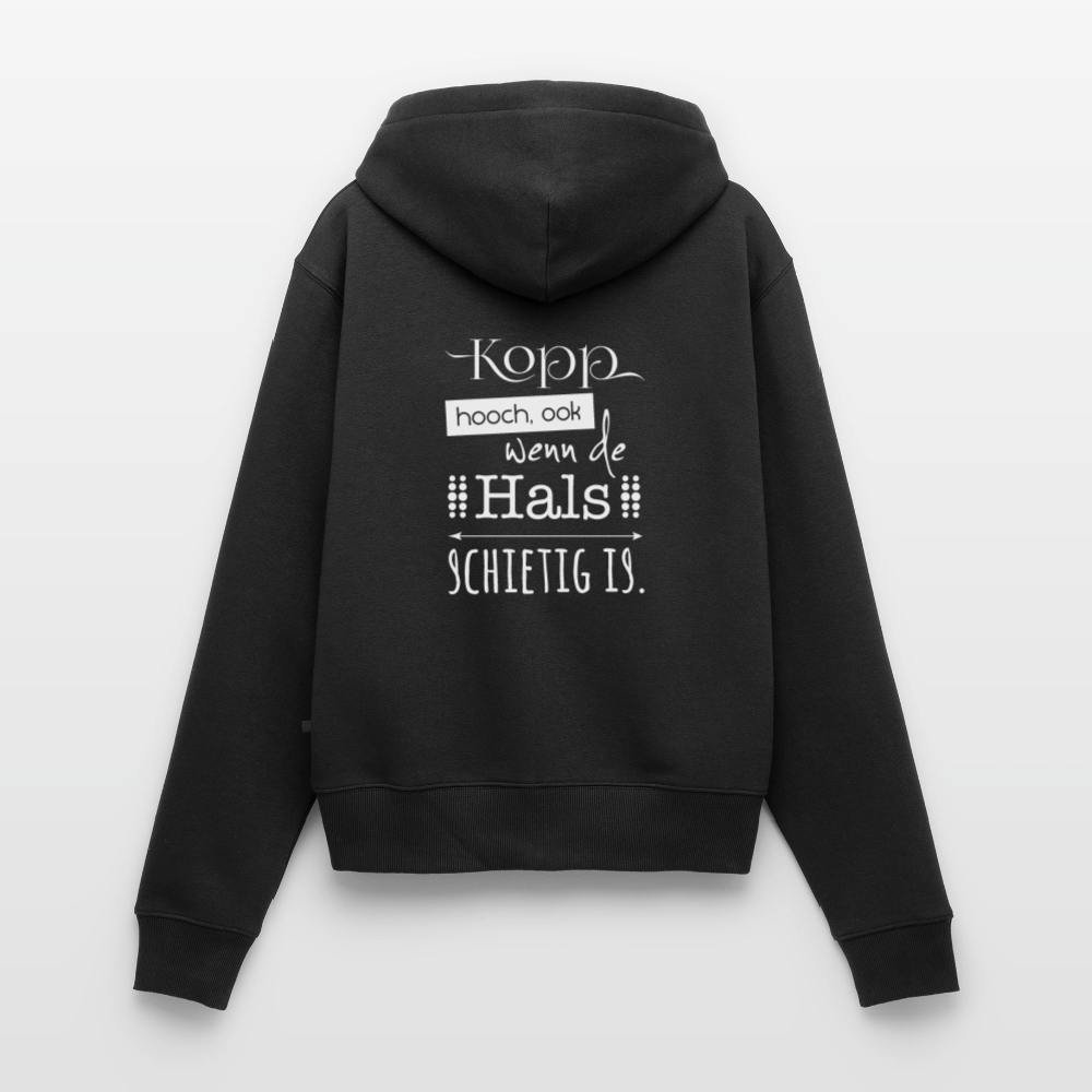 Damen Premium Kapuzenjacke - Kopp hooch (weiss) - Schwarz