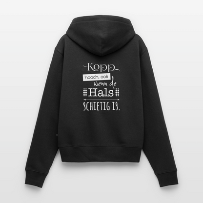 Damen Premium Kapuzenjacke - Kopp hooch (weiss) - Schwarz