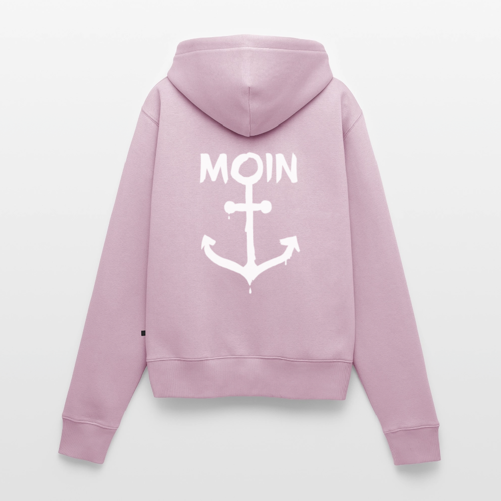 Frauen Premium Kapuzenjacke - Moin Anker (weiss) - Altrosa