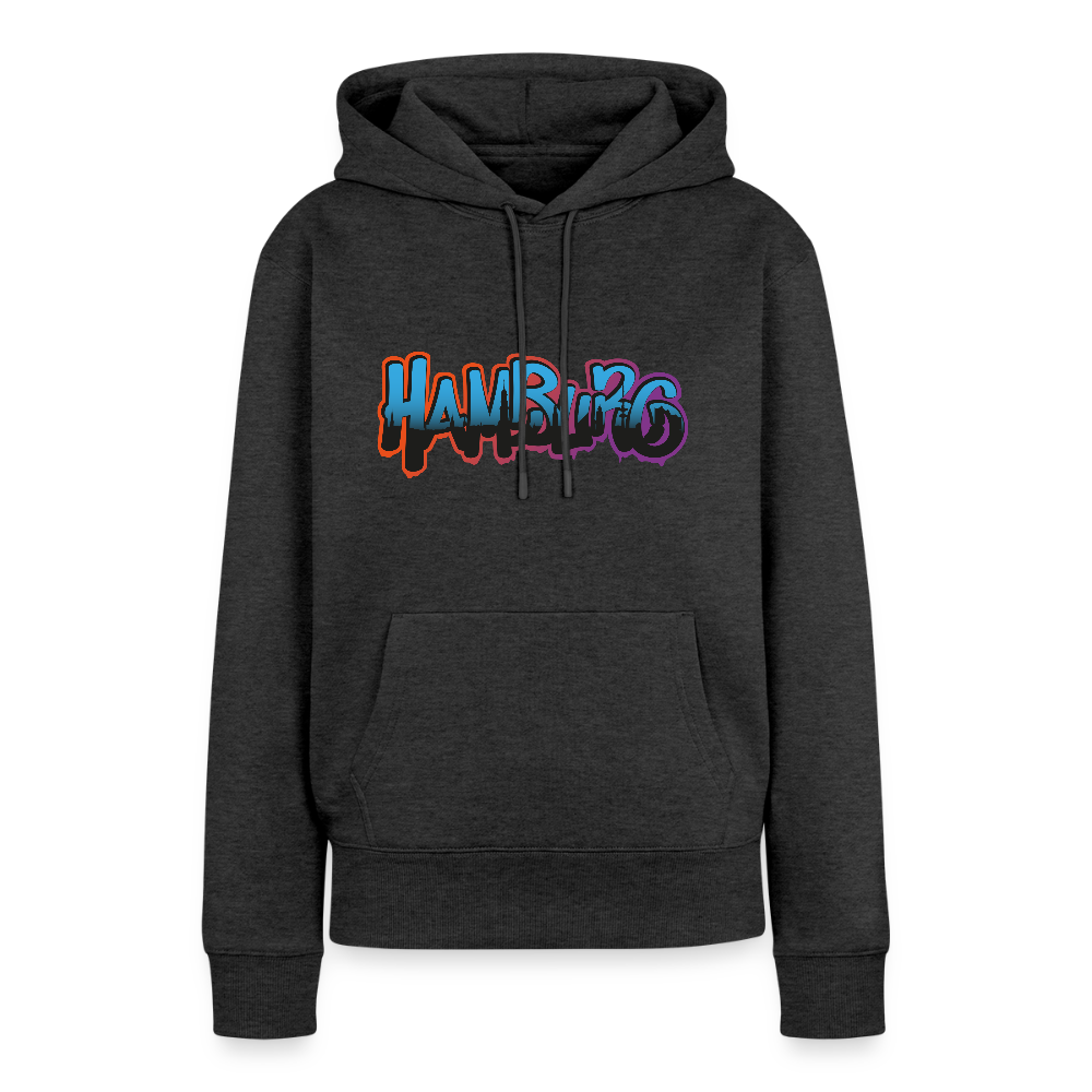 Damen Premium Hoodie - Hamburg - Anthrazit meliert