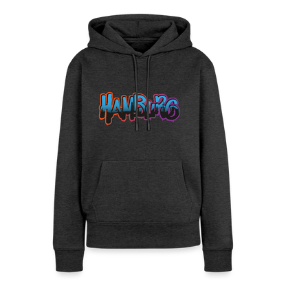 Damen Premium Hoodie - Hamburg - Anthrazit meliert