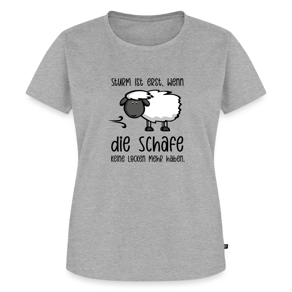 Damen Premium Bio T-Shirt - Schaf - Grau meliert