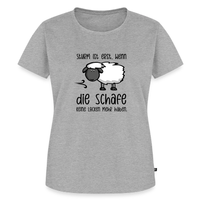 Damen Premium Bio T-Shirt - Schaf - Grau meliert