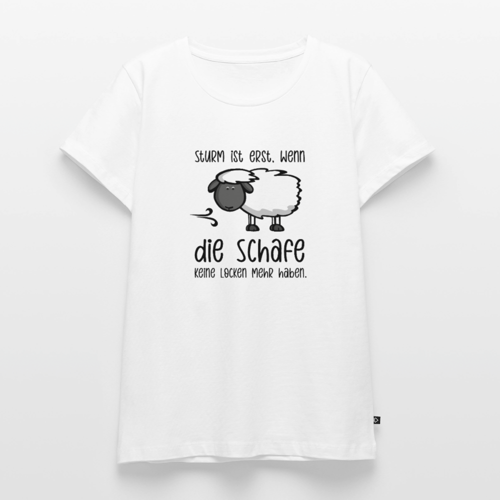 Damen Premium Bio T-Shirt - Schaf - Weiß