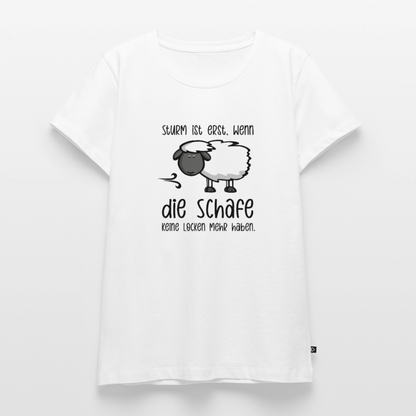 Damen Premium Bio T-Shirt - Schaf - Weiß