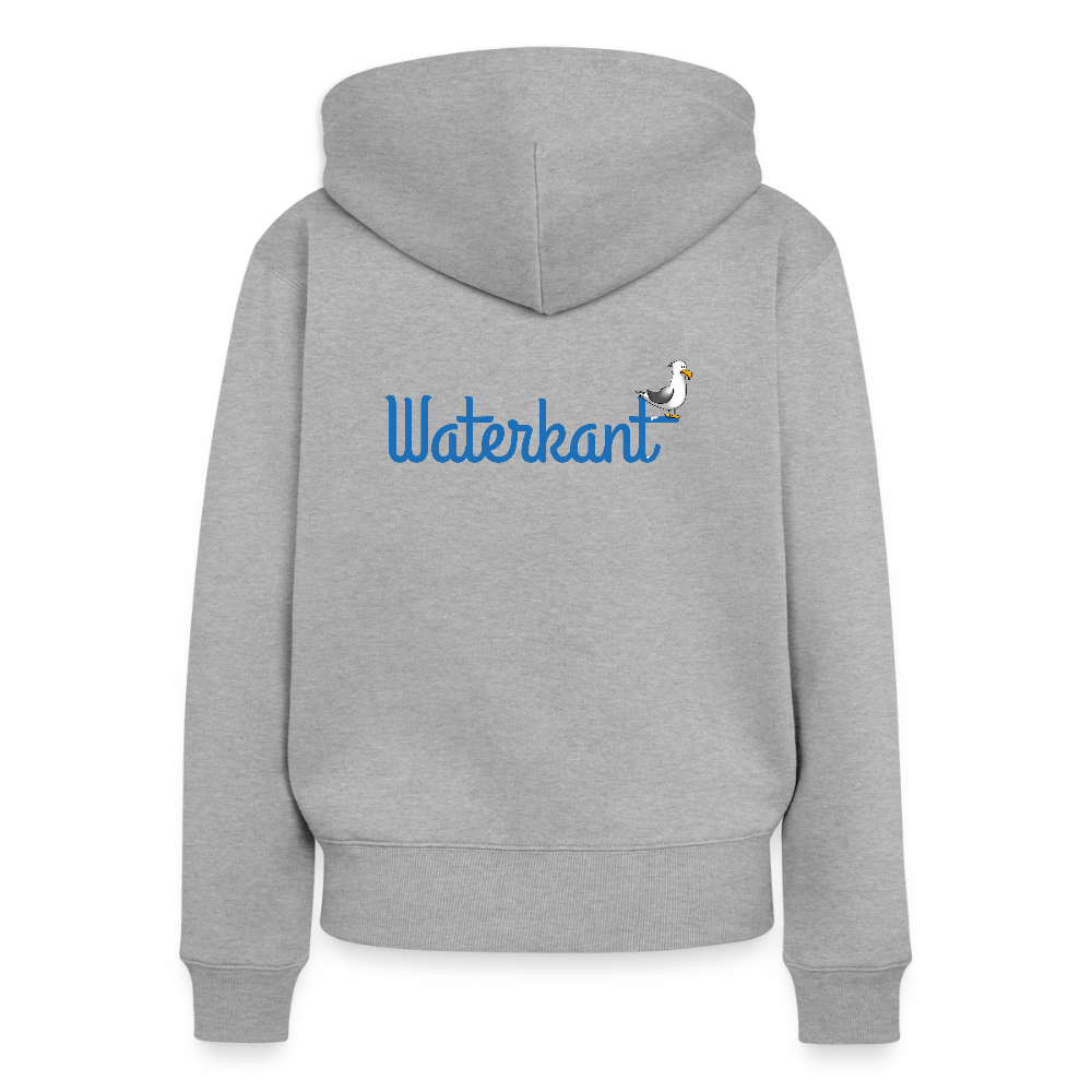 Damen Premium Kapuzenjacke - Waterkant - Grau meliert