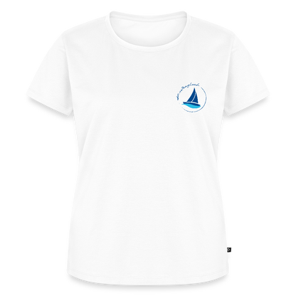 Damen Premium Bio T-Shirt - Küstenglück - Weiß