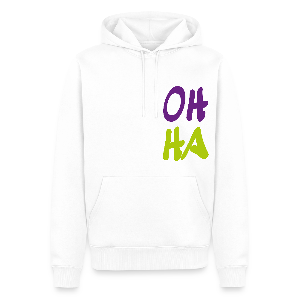 Herren Premium Hoodie - Oh ha - Weiß