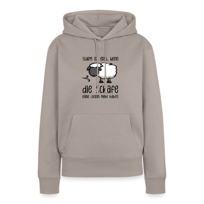 Damen Premium Hoodie - Schaf - Taupe