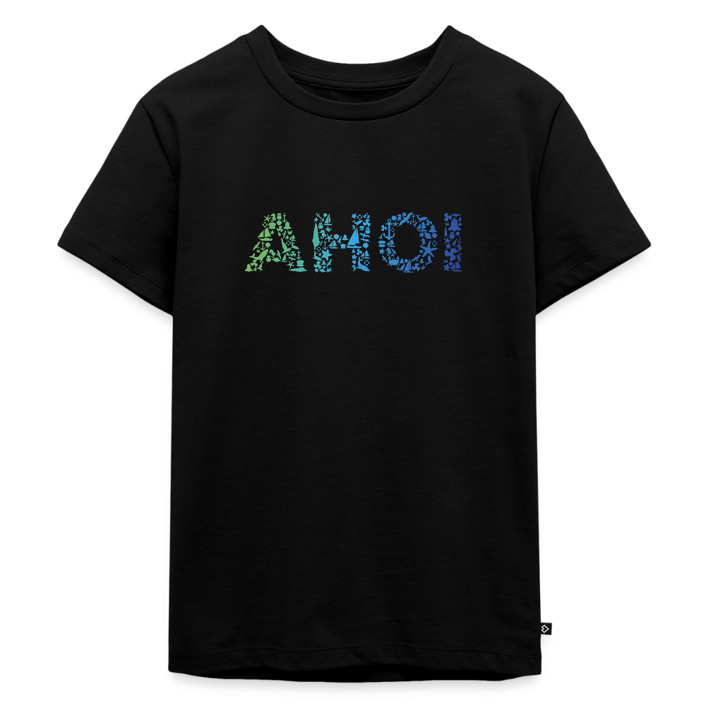 Kinder Premium T-Shirt - Ahoi doodles - Schwarz