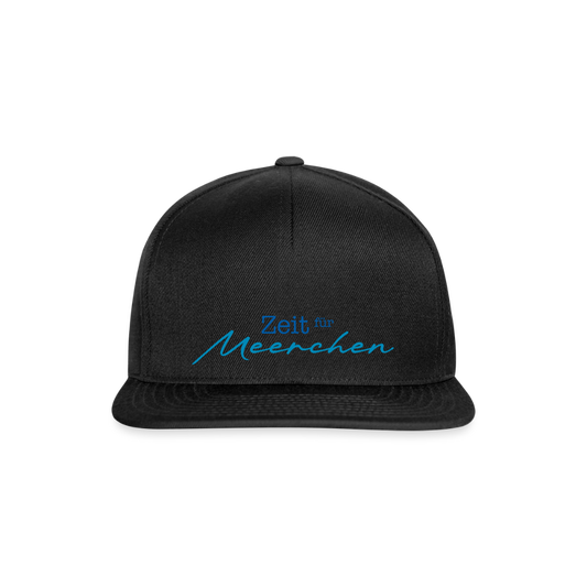 Snapback Cap - Zeit für Meerchen - Schwarz/Schwarz
