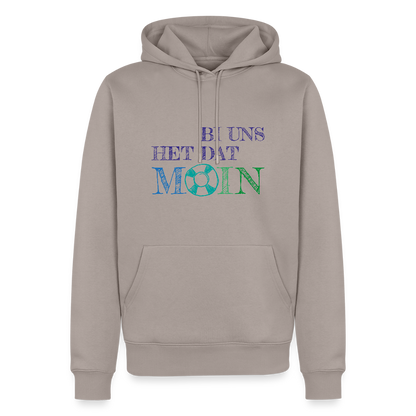 Herren Premium Hoodie - Bi uns het dat Moin - Taupe