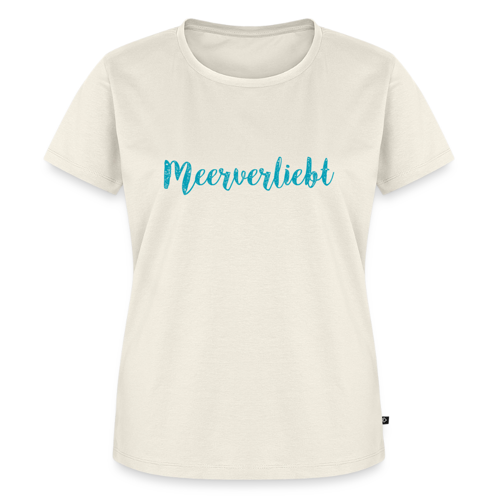 Damen Premium Bio T-Shirt - Meerverliebt - Naturweiß