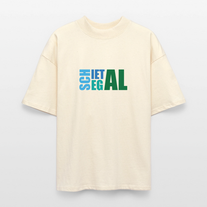 Unisex Oversize Bio-T-Shirt -Schietegal - Weißgrau