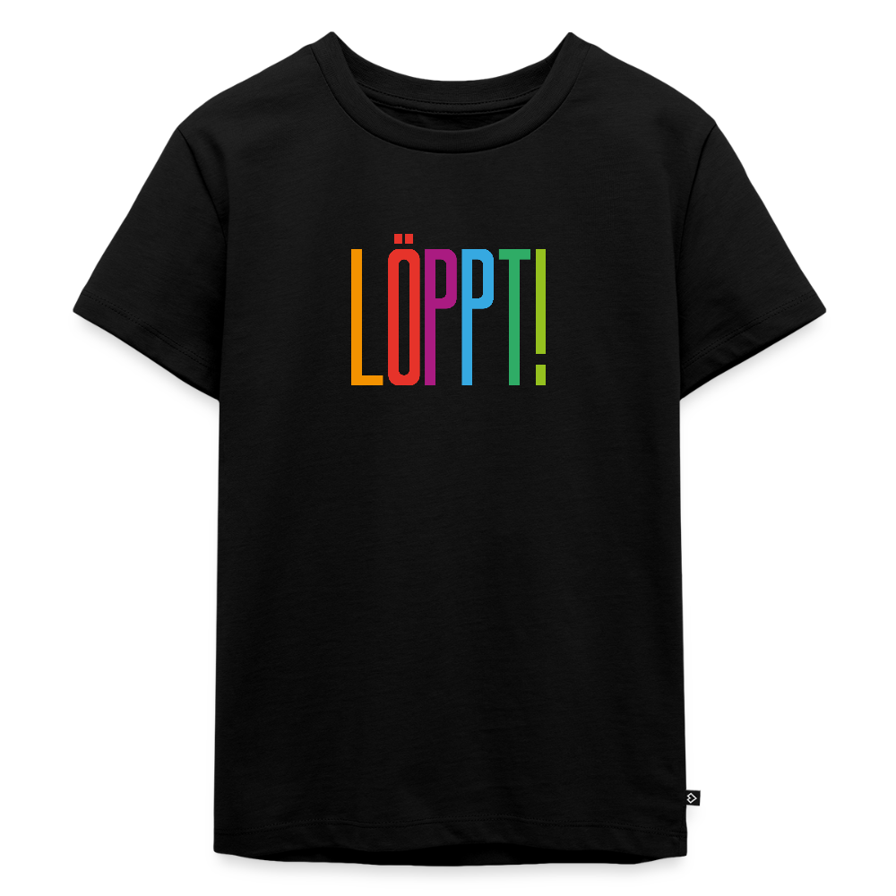 Kinder Premium T-Shirt - Löppt! - Schwarz