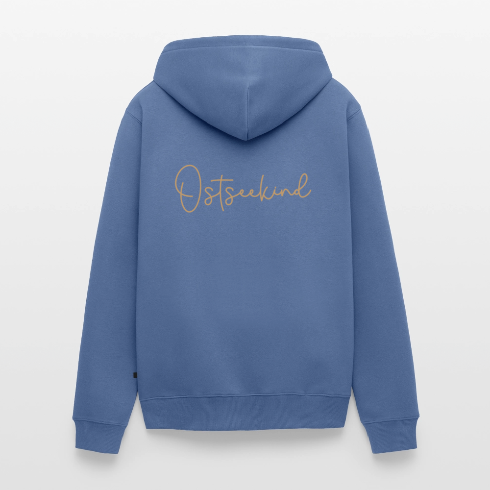 Herren Premium Kapuzenjacke - Ostseekind - Taubenblau