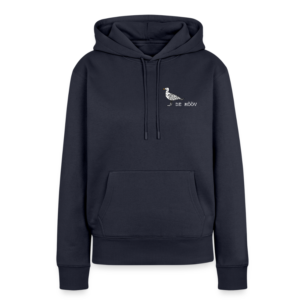 Damen Premium Hoodie - de Mööv (weiss) - Navy