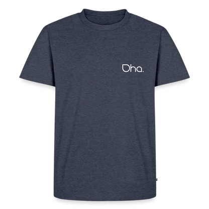 Oha - Herren Premium T-Shirt (weiß) - Jeansblau 