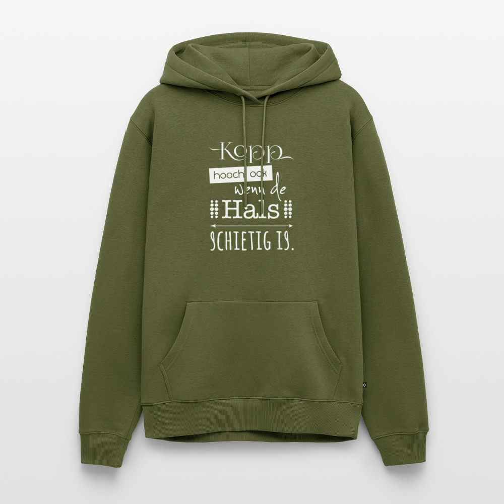 Herren Premium Hoodie - Kopp hooch (weiss) - Khaki