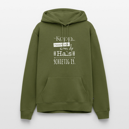 Herren Premium Hoodie - Kopp hooch (weiss) - Khaki