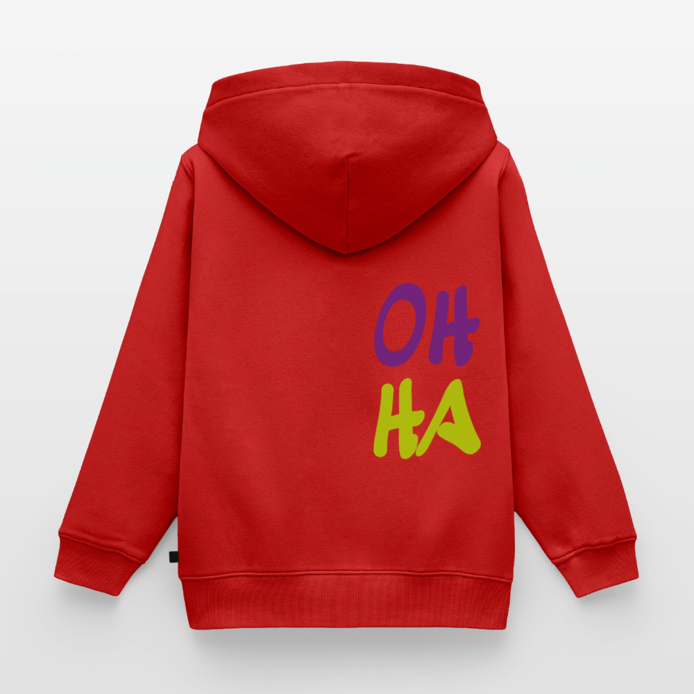 Kinder/Teenager Premium Hoodie "Oh ha" - Rot