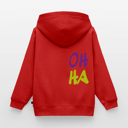 Kinder/Teenager Premium Hoodie "Oh ha" - Rot