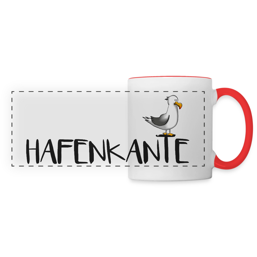 Hafenkante - Panoramatasse - Weiß/Rot